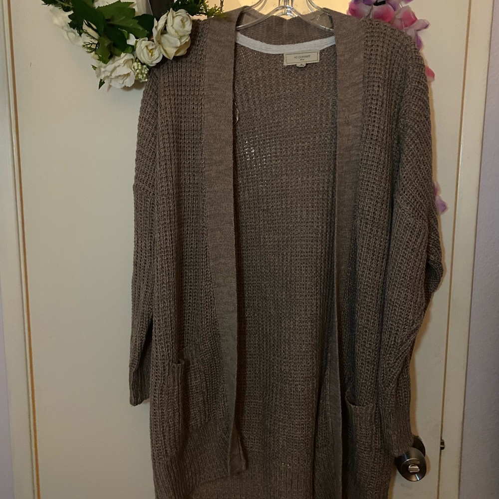 No Comment Tan Cardigan